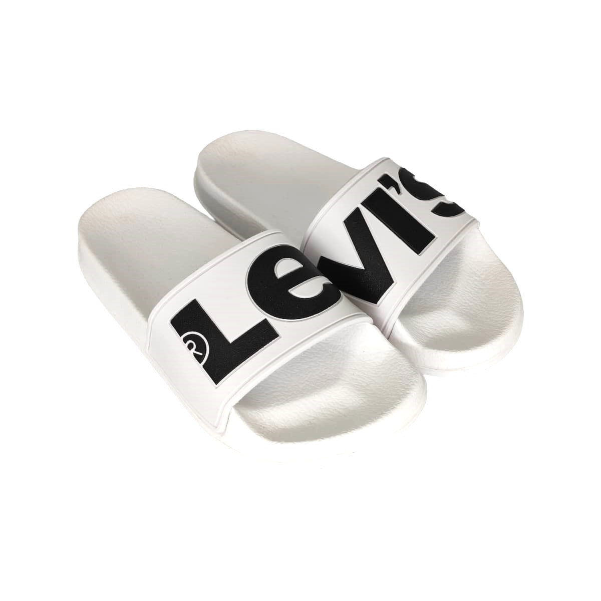 Levi's Ciabattina Slide Bianca Logata Bambino
