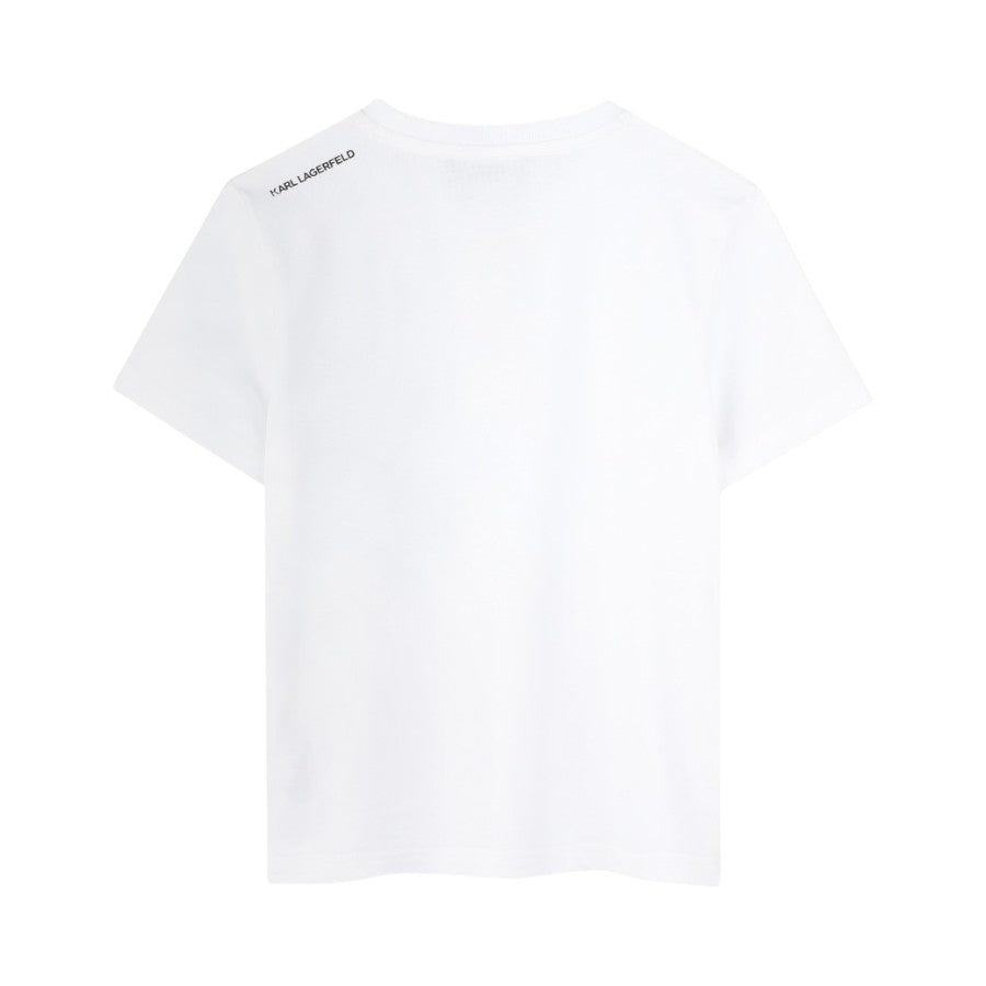 T-shirt KARL LAGERFELD Ragazzo White con taschino nero –  G30423