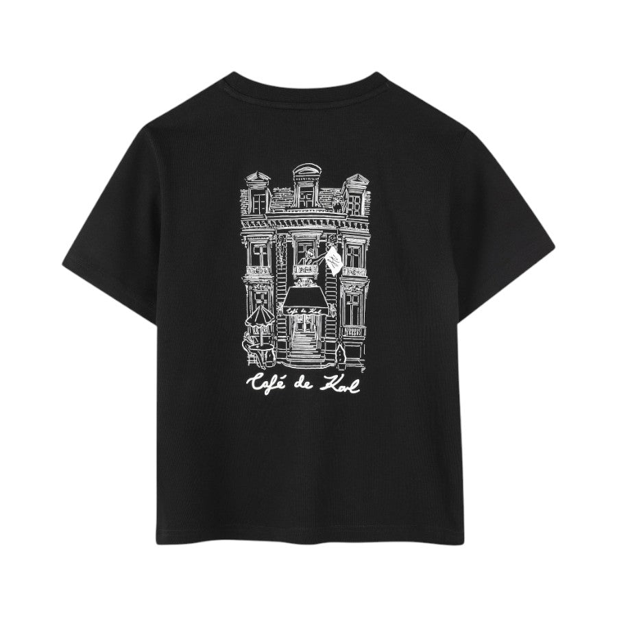 T-shirt KARL LAGERFELD Ragazzo Black stampa posteriore – G30440
