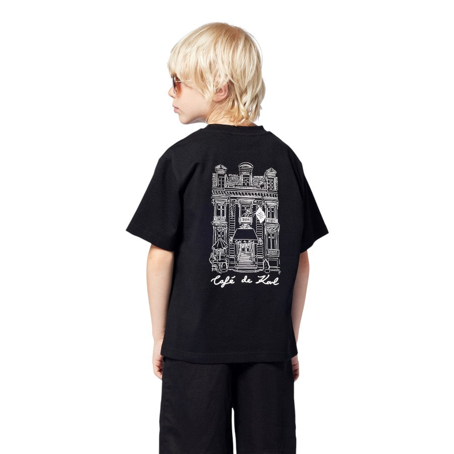 T-shirt KARL LAGERFELD Ragazzo Black stampa posteriore – G30440