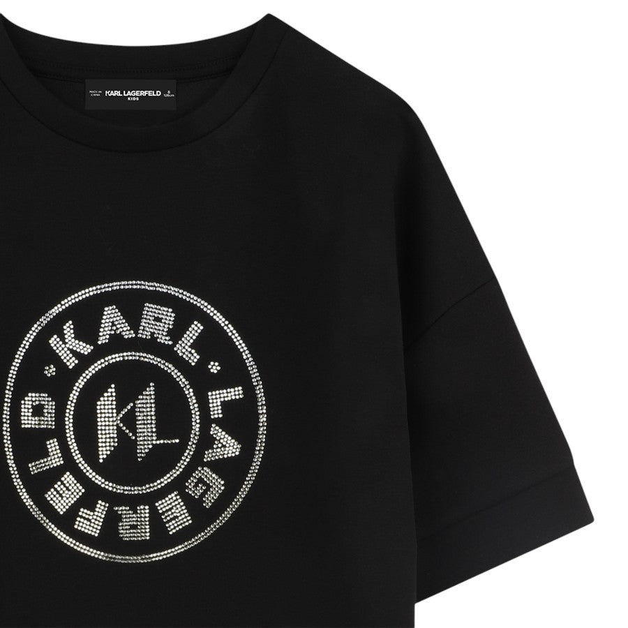 Abito KARL LAGERFELD Bambina-Ragazza Nero mezza manica – G30464