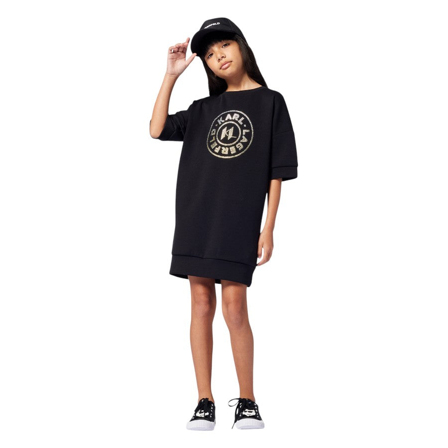 Abito KARL LAGERFELD Bambina-Ragazza Nero mezza manica – G30464