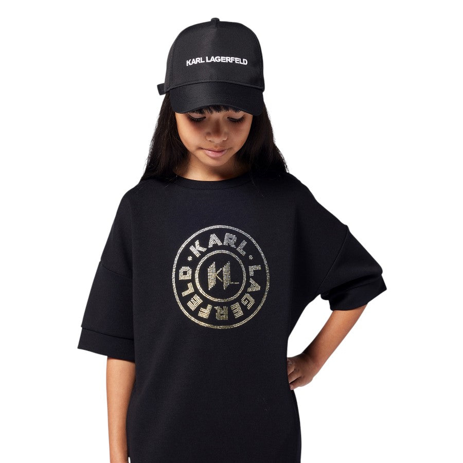 Abito KARL LAGERFELD Bambina-Ragazza Nero mezza manica – G30464