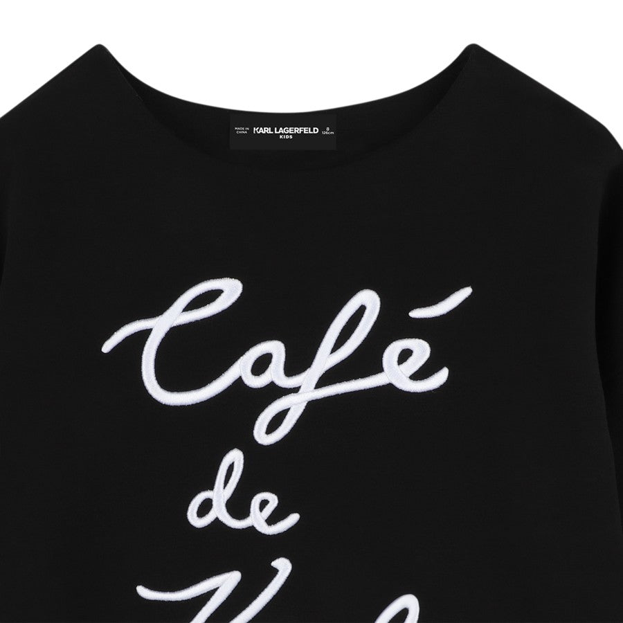 Felpa KARL LAGERFELD Bambina-Ragazza paricollo Nero – G30473