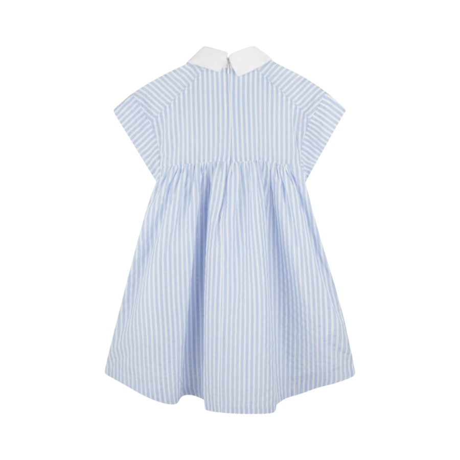 Abito KARL LAGERFELD Bambina-Ragazza Bianco a righe Azzurre – G30496