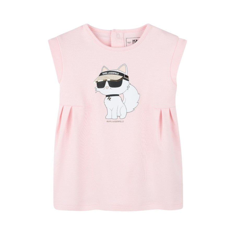 Vestito KARL LAGERFELD Bambina Rosa in jersey –  Z30510