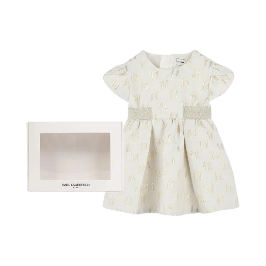 Vestito KARL LAGERFELD Bambina Gold Loggato – Z30515