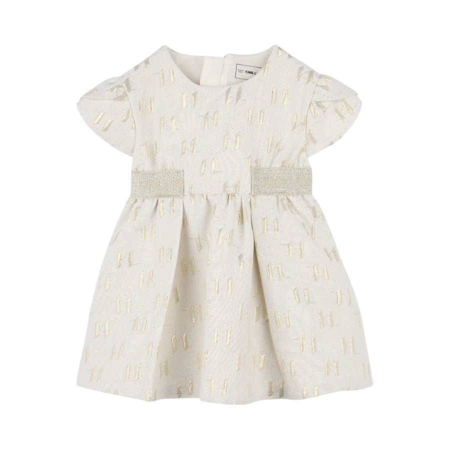 Vestito KARL LAGERFELD Bambina Gold Loggato – Z30515
